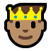 🤴🏽 prince: medium skin tone display on Windows